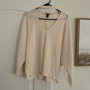 FOREVER 21 CUT OUT SWEATER